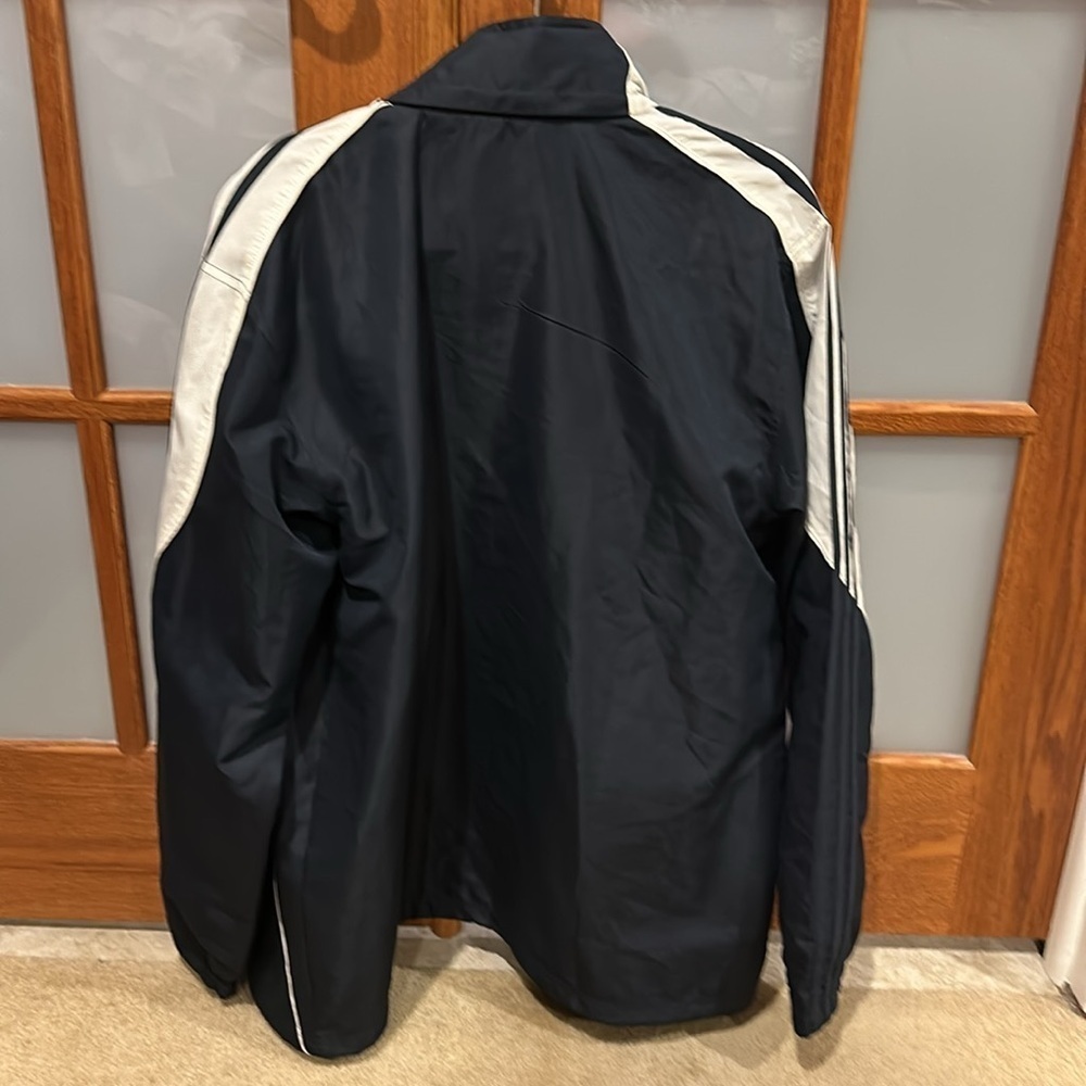 Like New Adidas, blue and white windbreaker jacket! - Picture 2 of 5